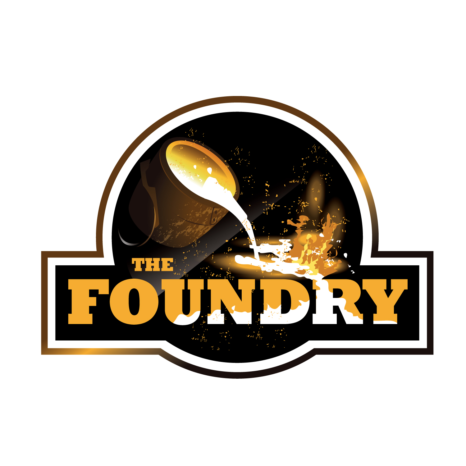 Foundry logo symbol with metallic colors