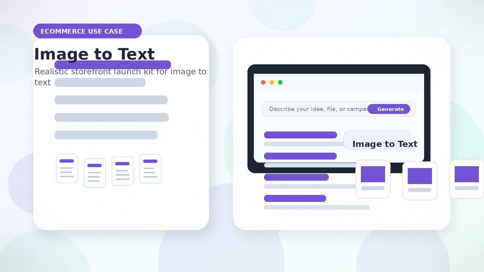 Image to Text realistic ecommerce use case visual for image to text