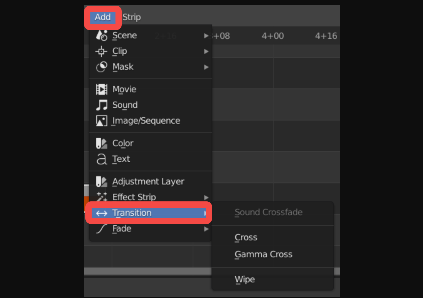 Pagdaragdag ng mga transition sa video gamit ang Blender video editor