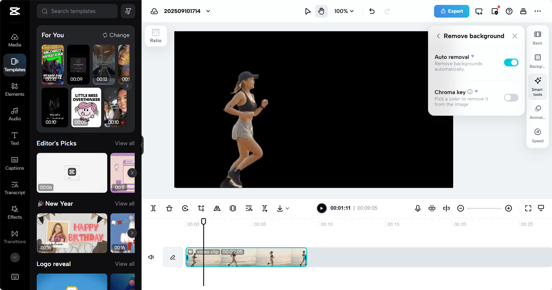 CapCut Web home page