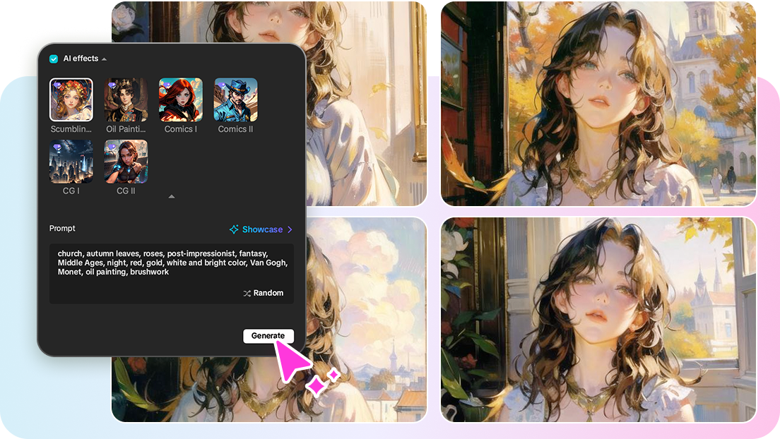 Aplicați stiluri artistice unice imaginilor dvs.