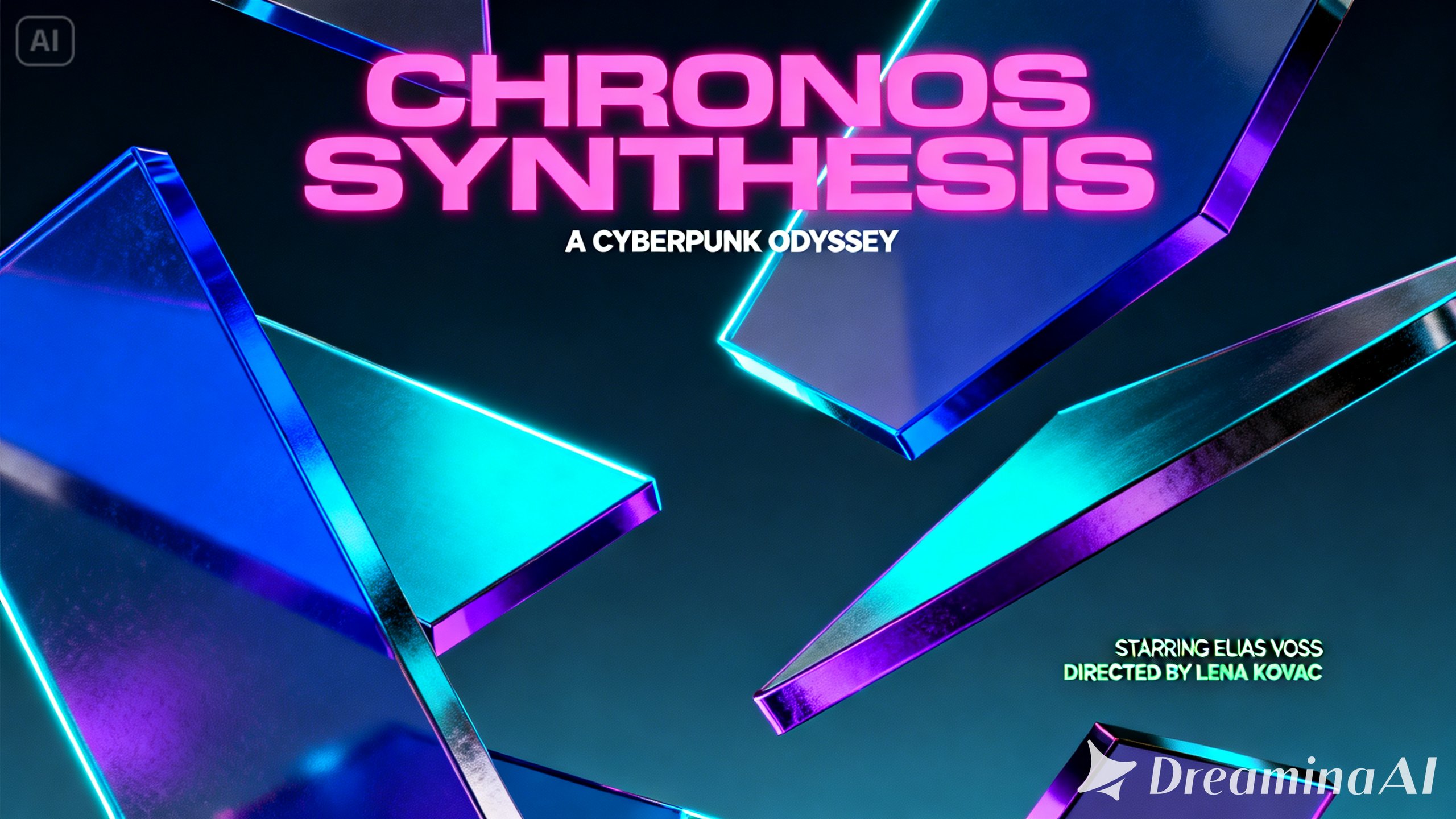 abstract movie poster for a futuristic film,