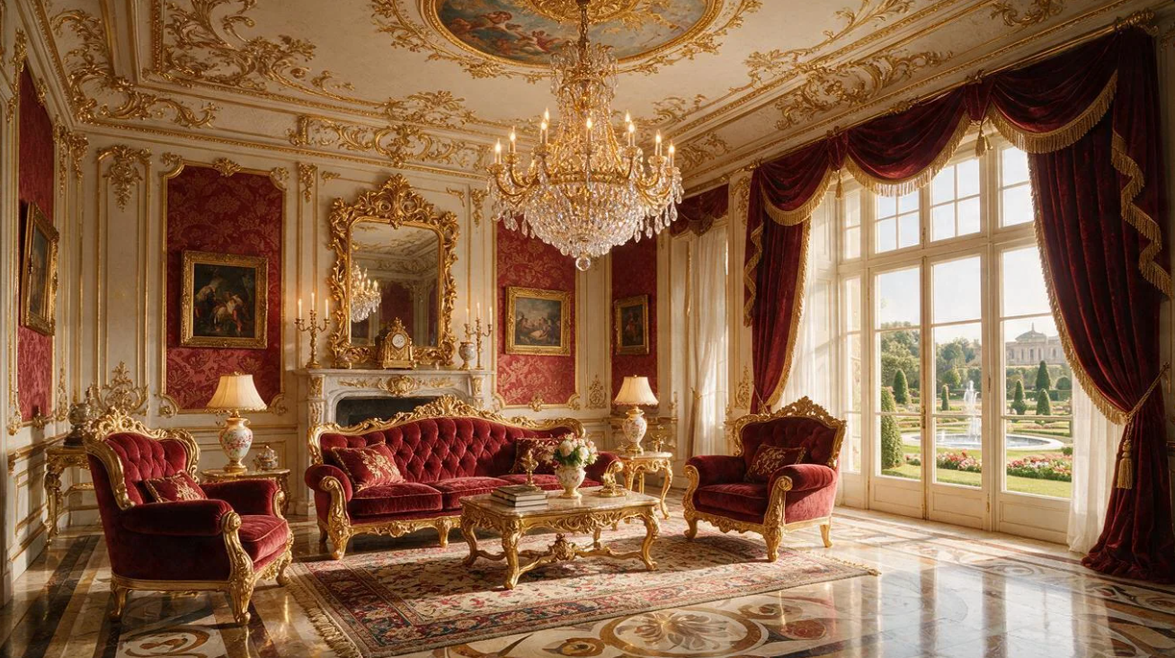 Decorative furniture and interiors visual