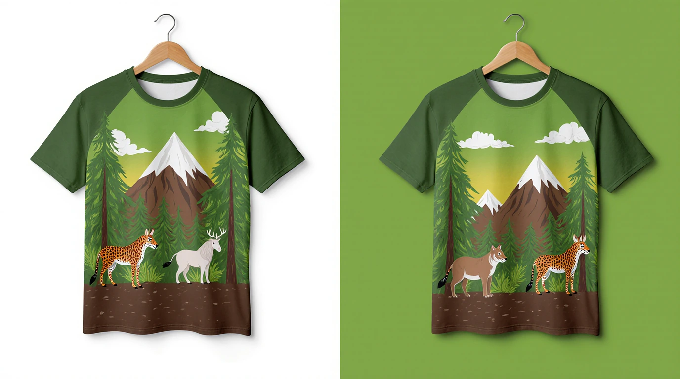 Nature-inspired t-shirt design