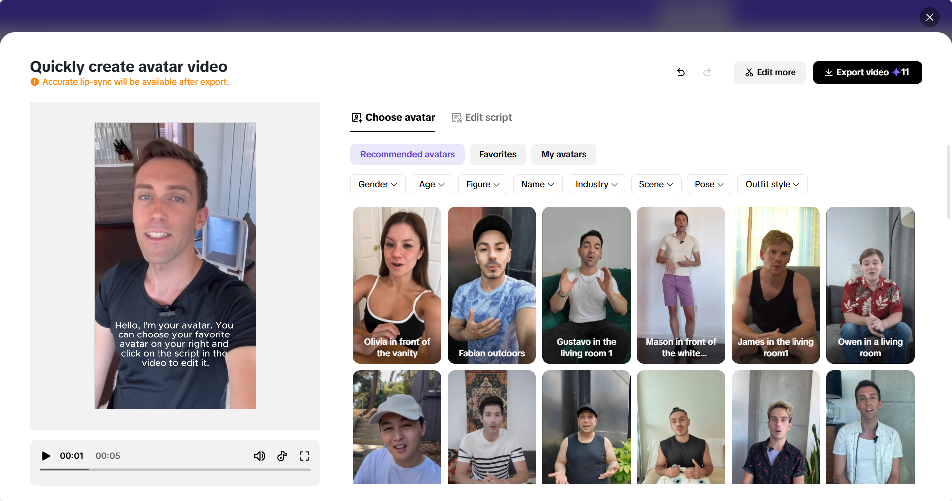 Pippit influencer generator tool