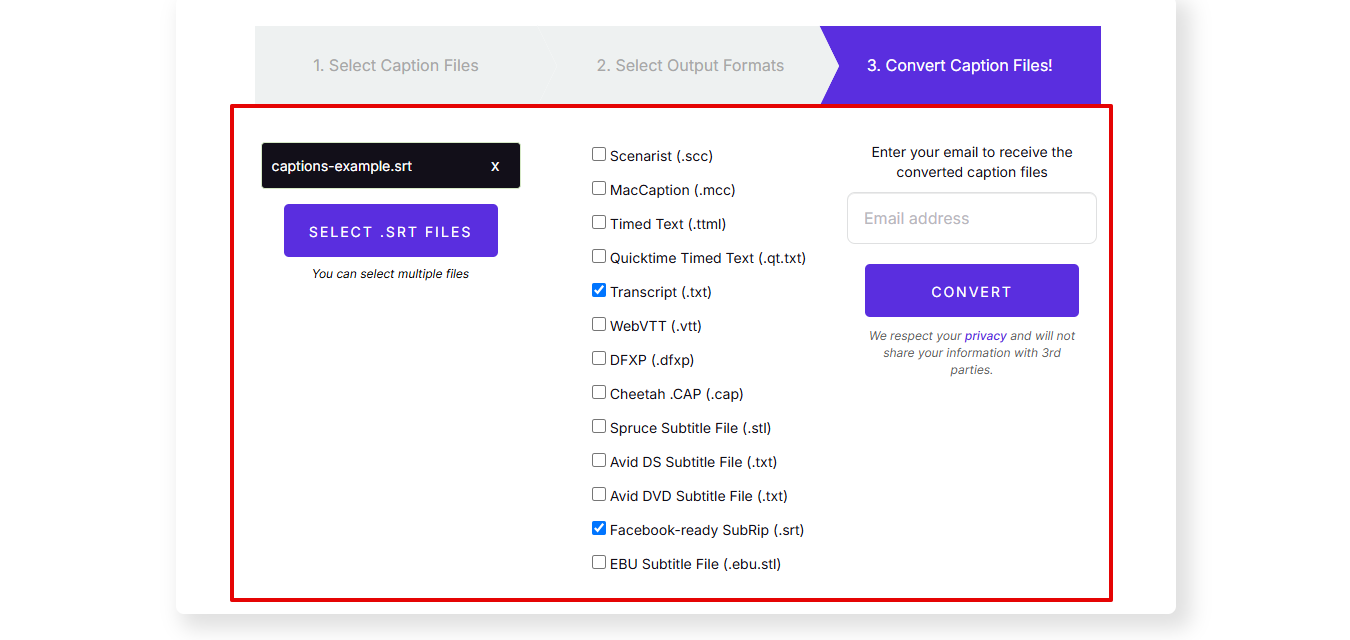 Rev Caption Converter