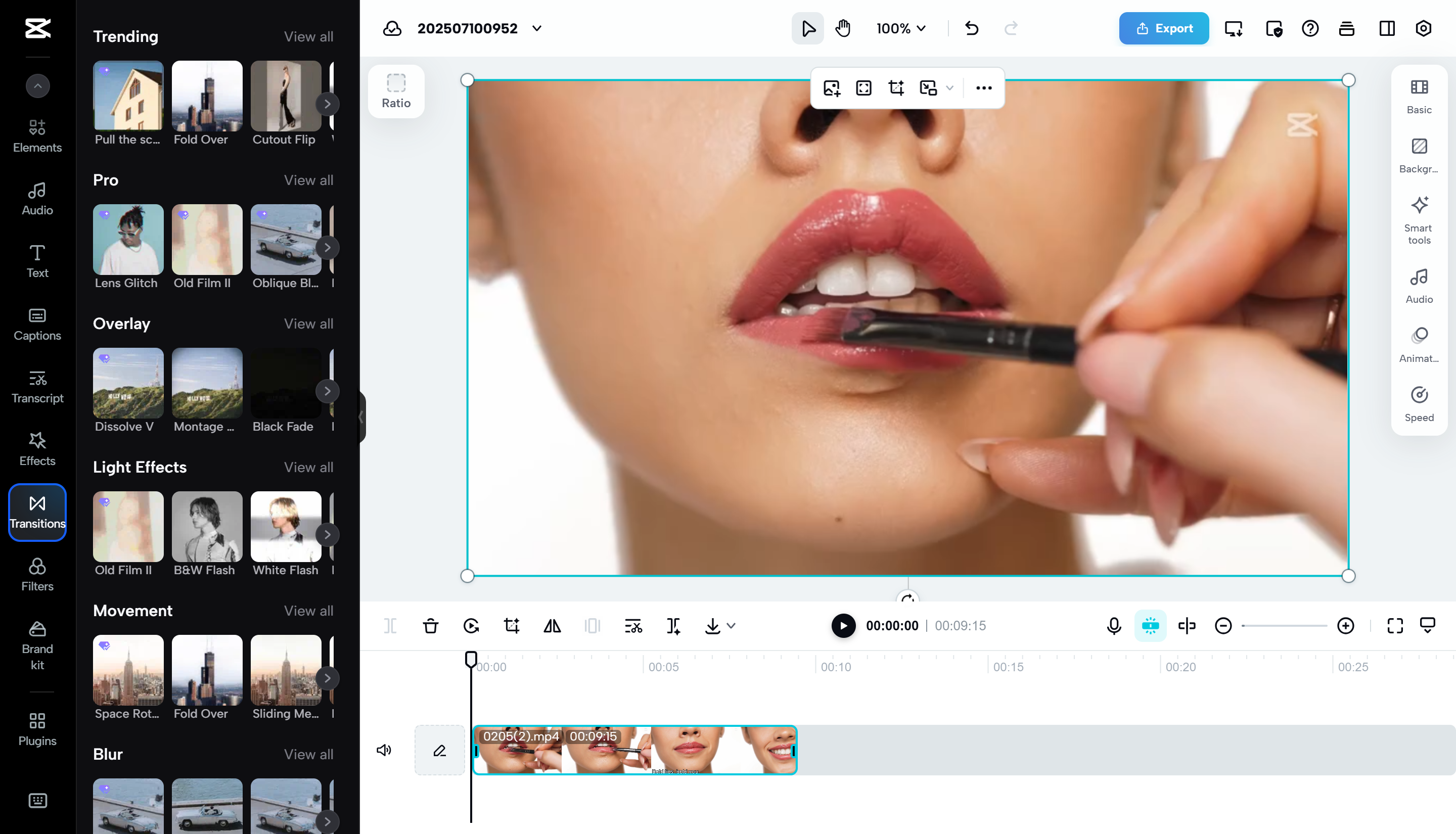 Laptop screen with video editing software open