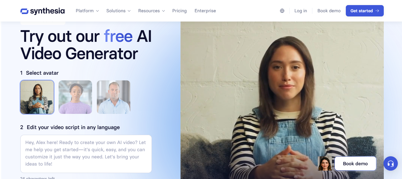 Interface ng Synthesia