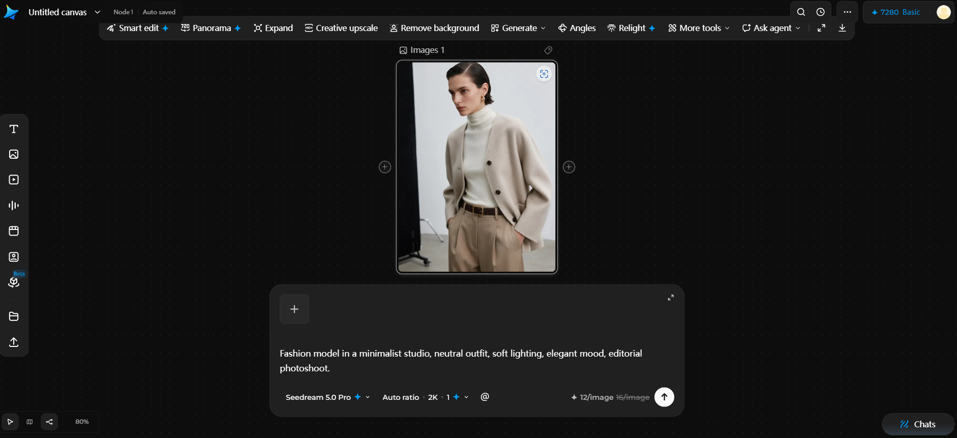 Organizați conceptele selectate pe AI Canvas