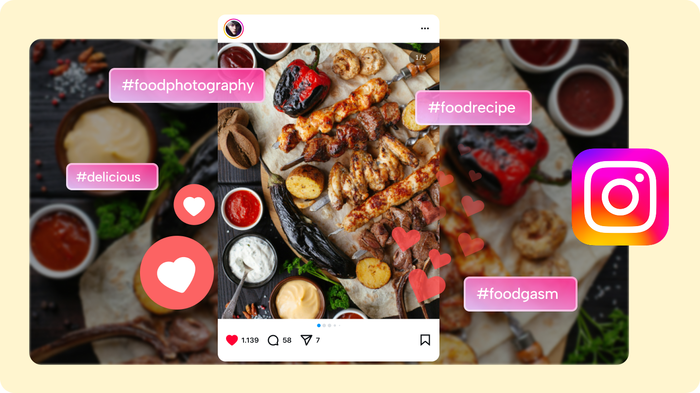 food hashtags instagram