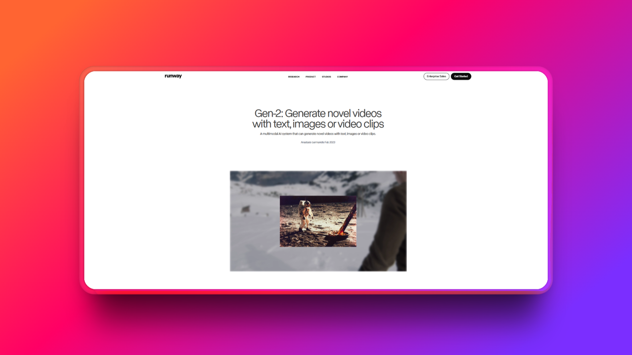 Runway's AI promo video maker