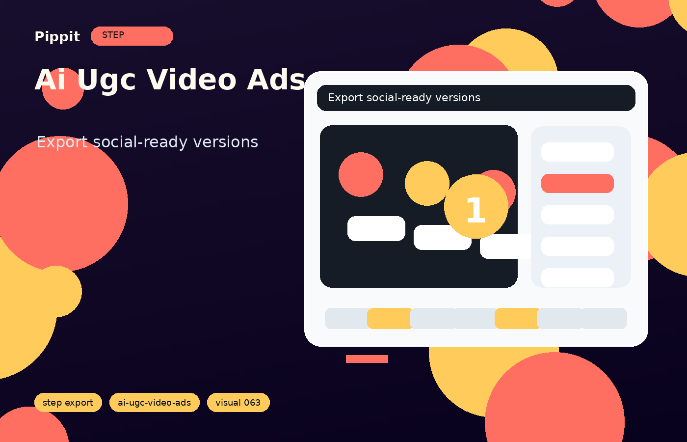 ai ugc video ads export and variants workflow in Pippit