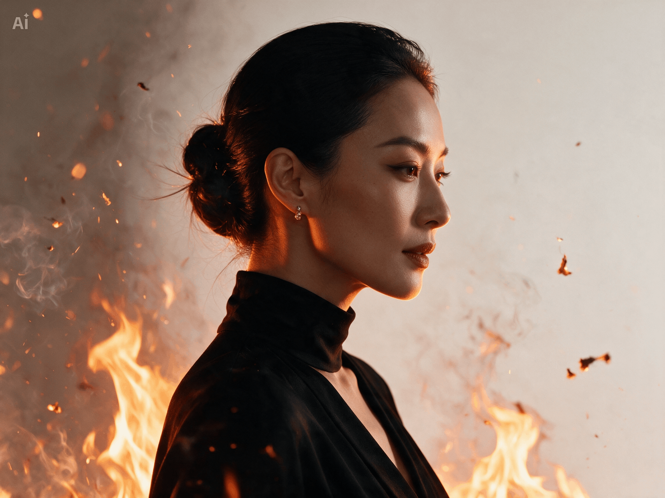 Add Fire Background to Photo