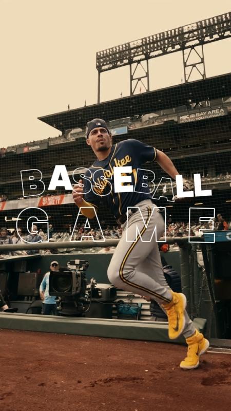 Baseball event poster shown on a large city digital billboard