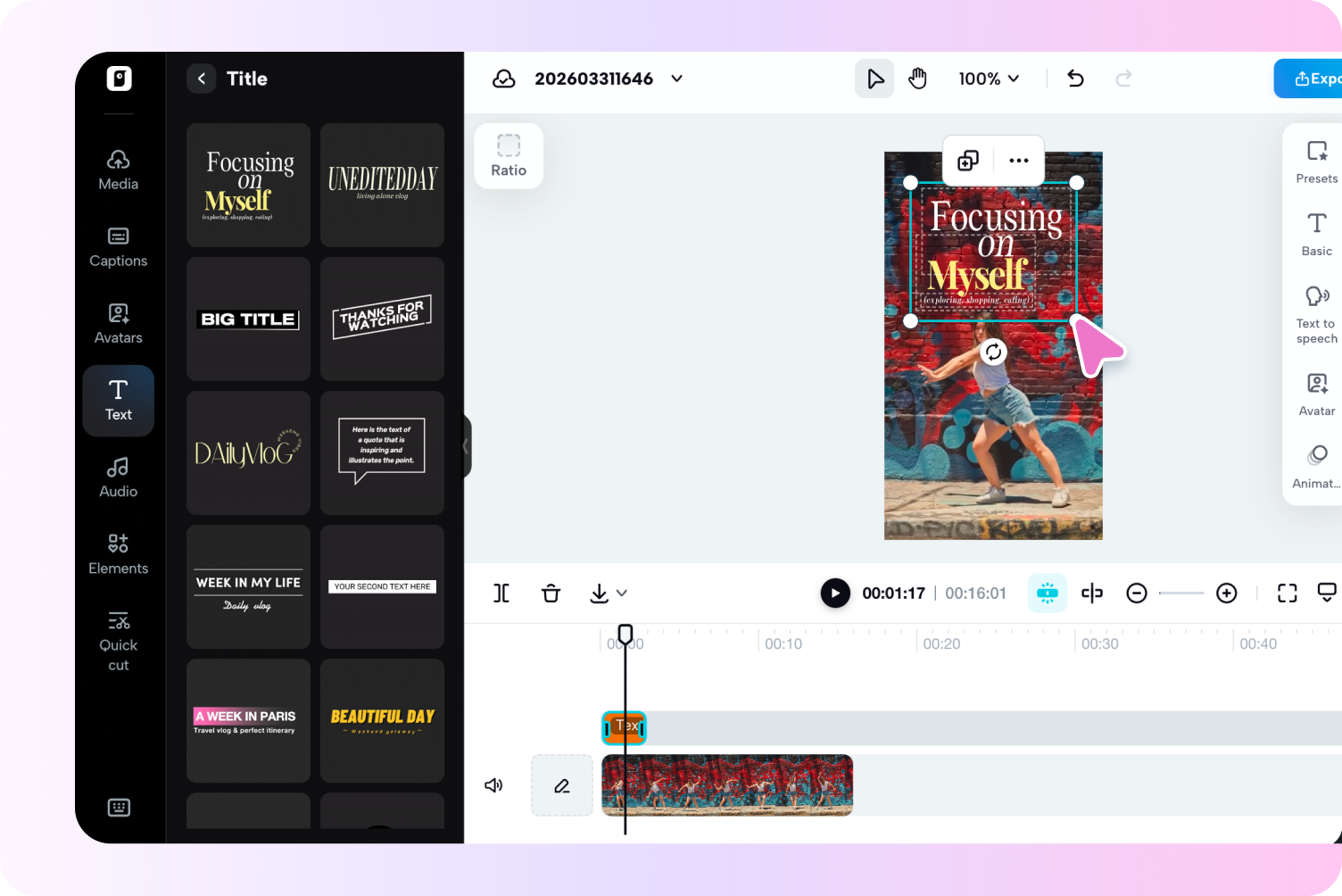 add text animation