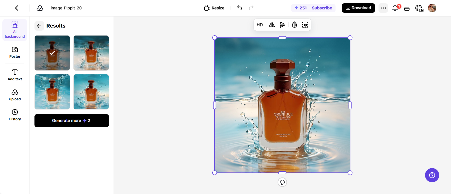 AI product images