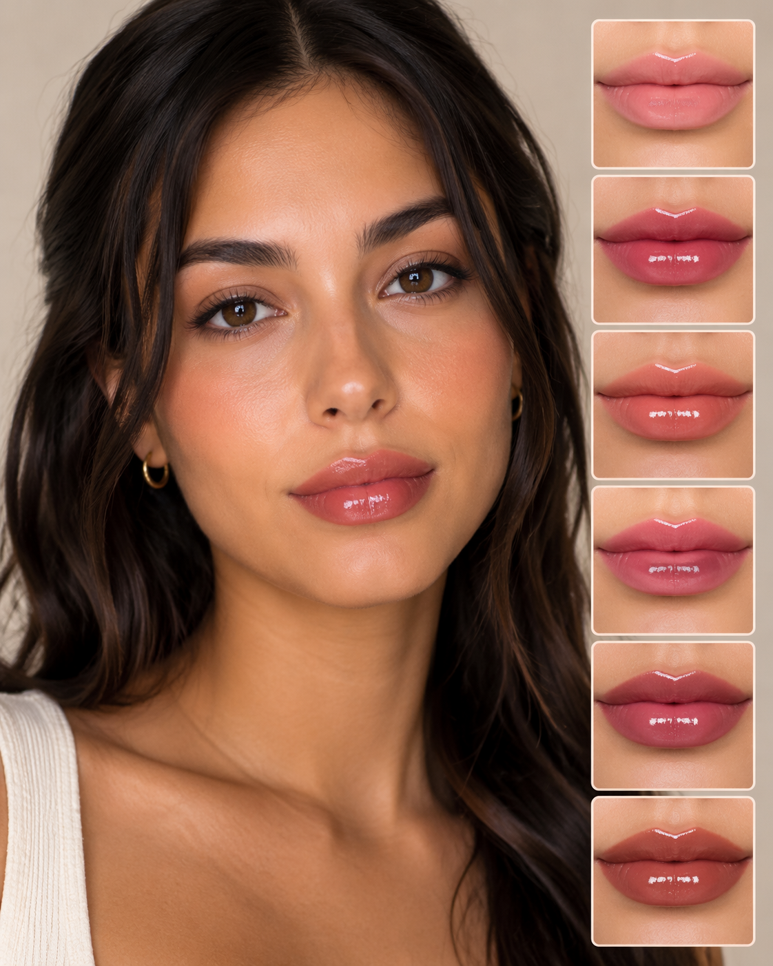 Virtueller Lipgloss von Dreamina zum Probieren von Beispiel 2: Pink Gloss Beauty Close-Up