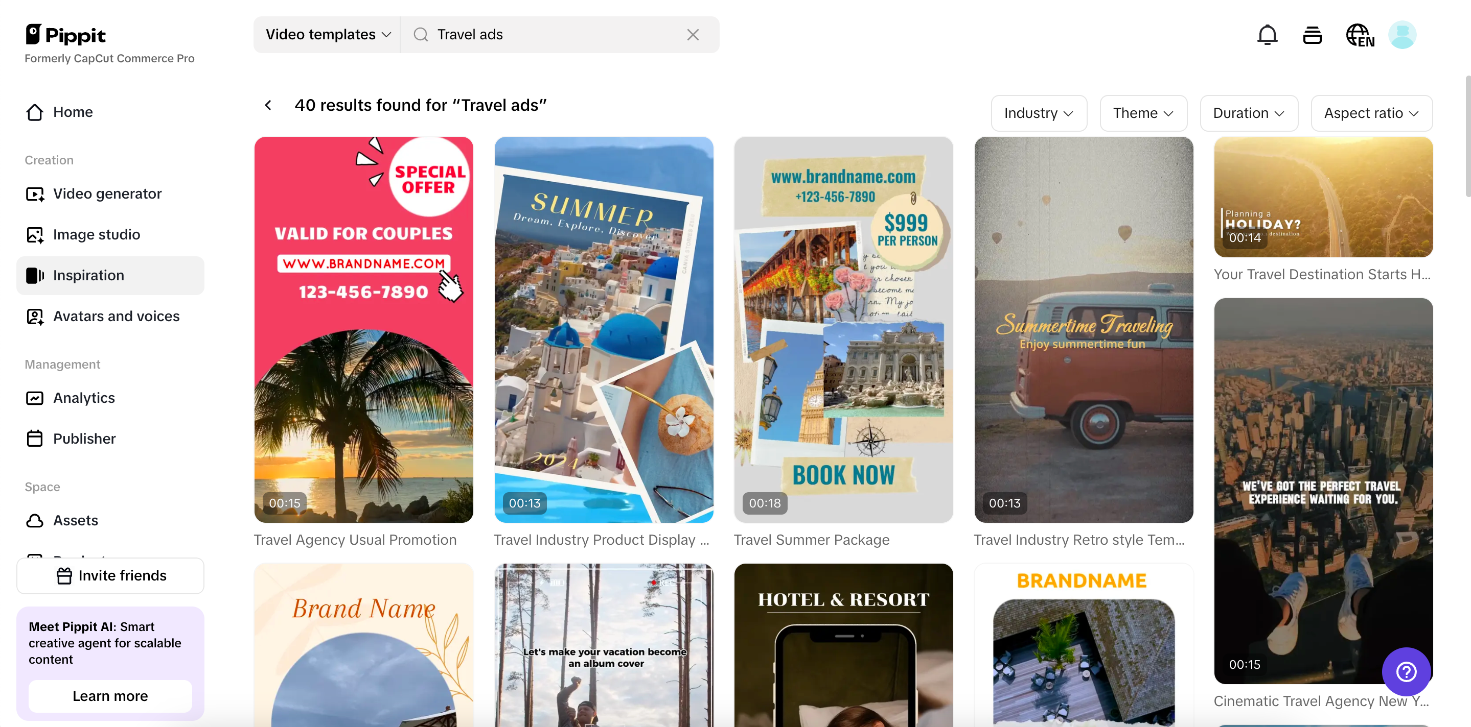 Template ng travel ad video