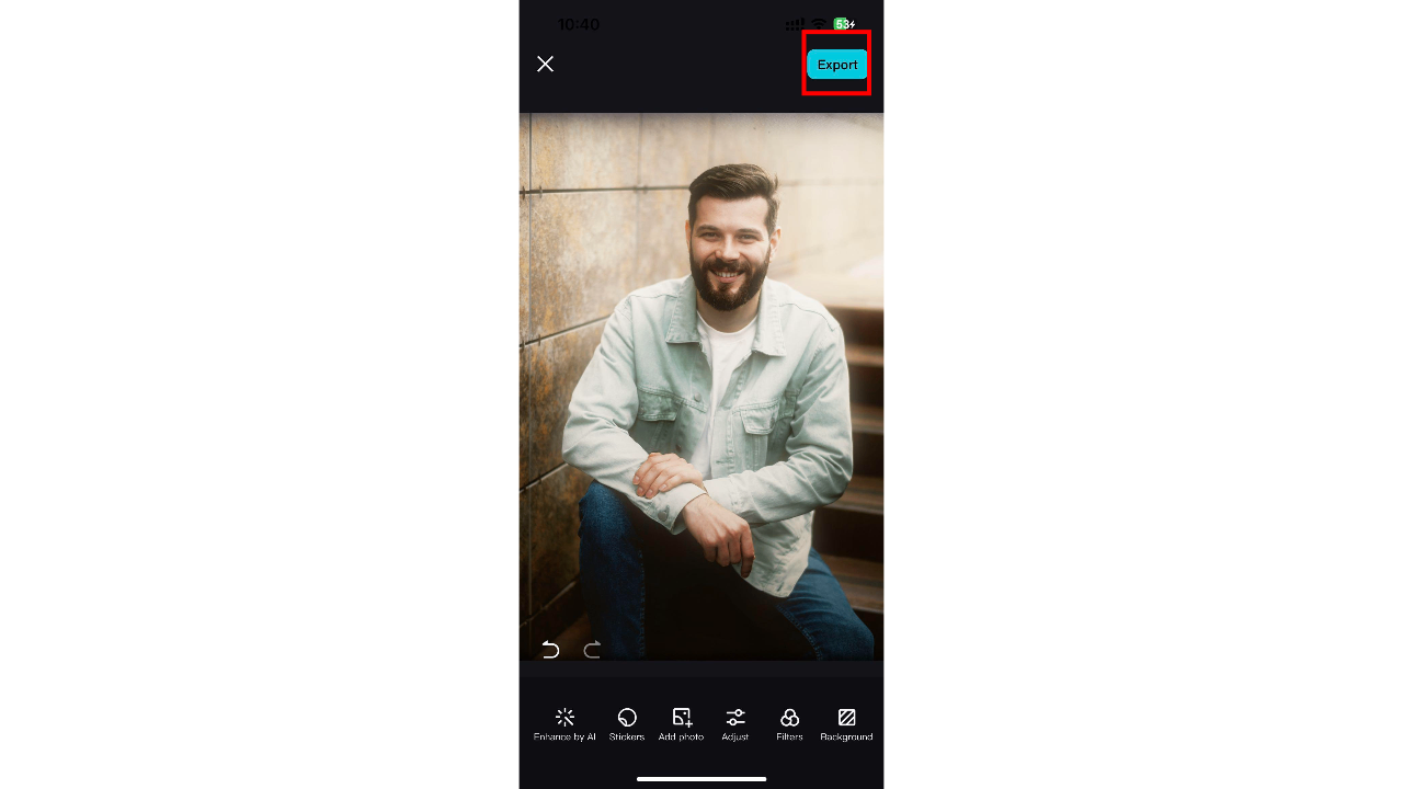 Instagram photo filters app - Export and share
