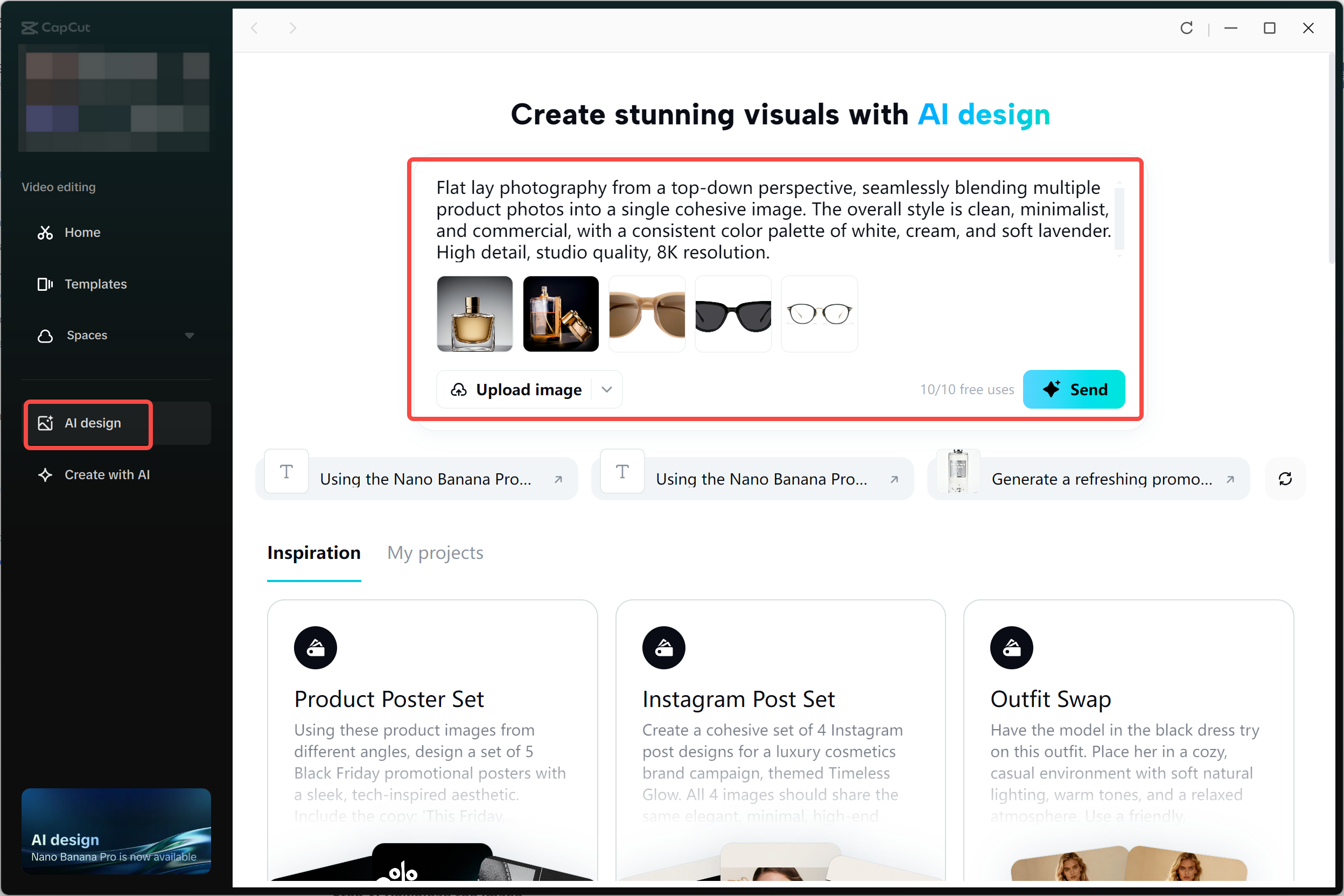 Access the AI design agent