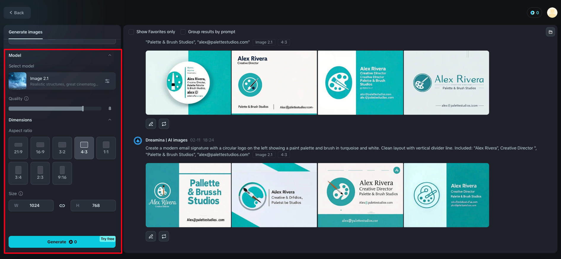 Dreamina email signature generator for companies
