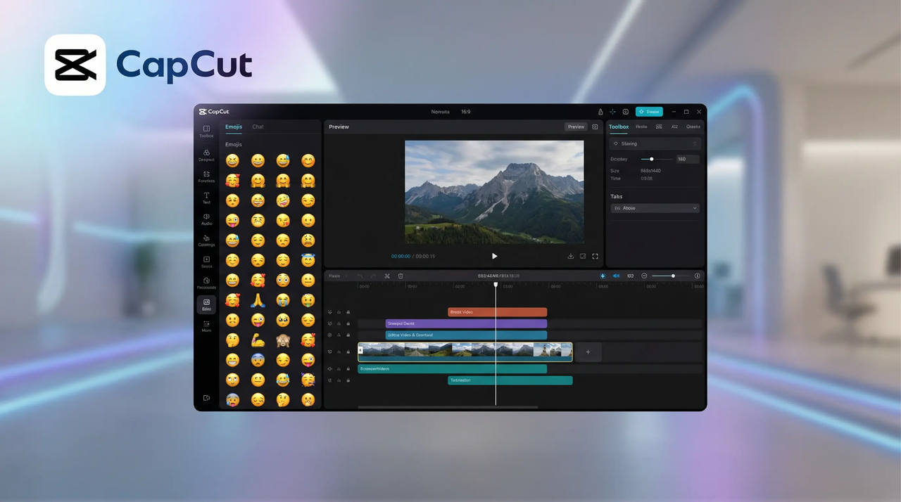 Tuliskan emoji dalam CapCut