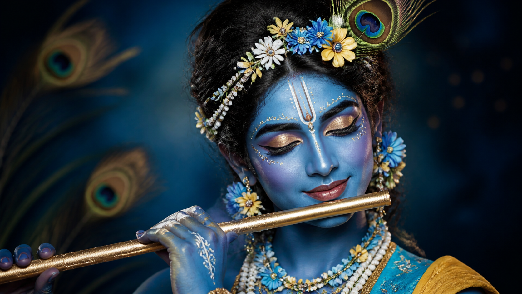 Krishna Makeup hero image created for Dreamina