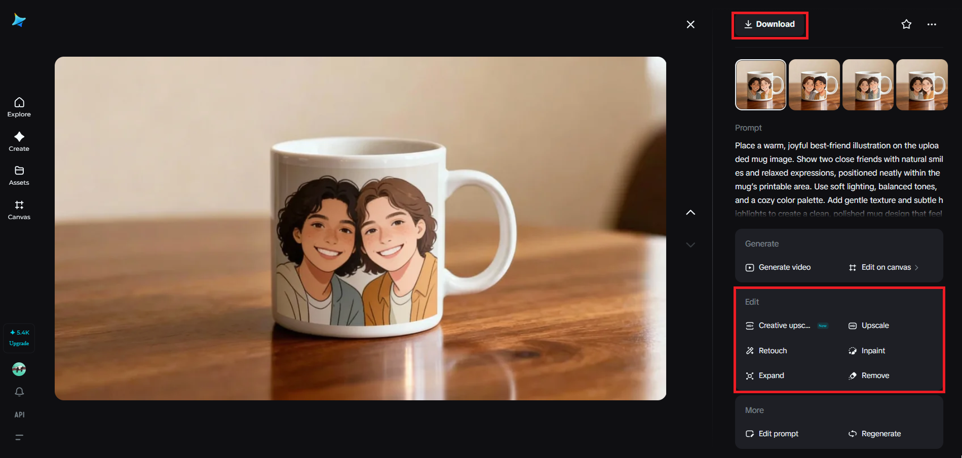 Finalize your design and download the image