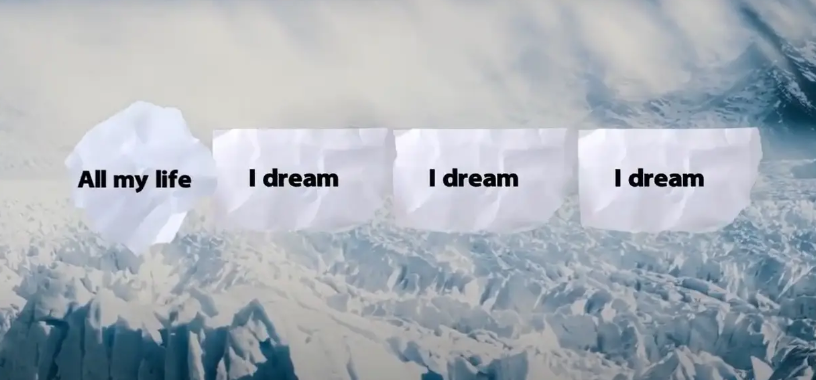 Paper text lyrics animated lyric video template