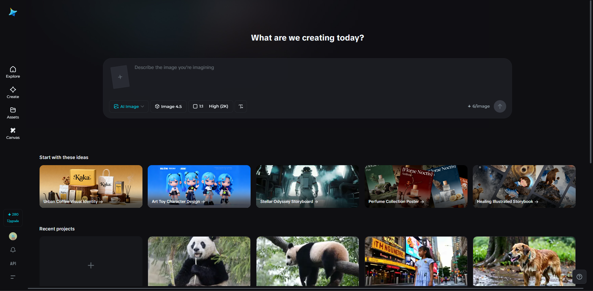 Dreamina interface