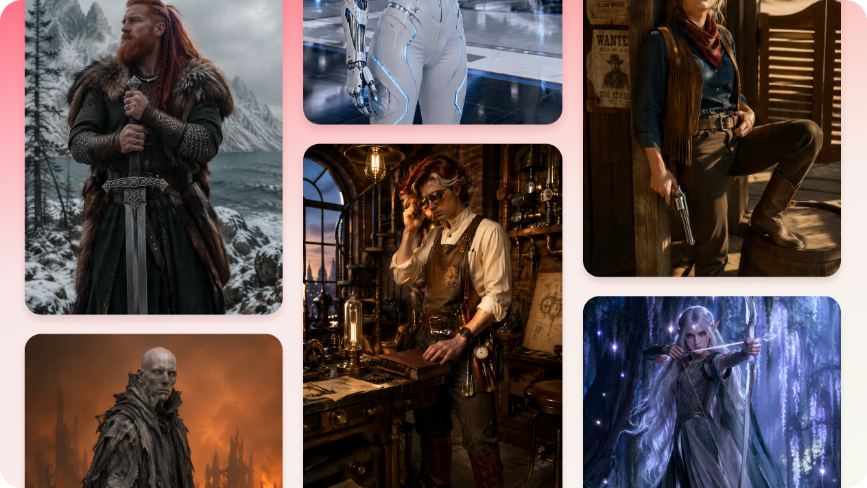 Generate multiple cosplay characters at once with the AI Agent
