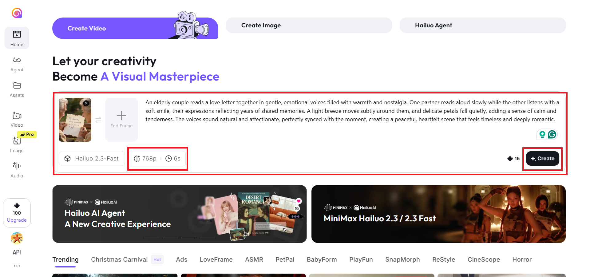 Add your prompt and generate