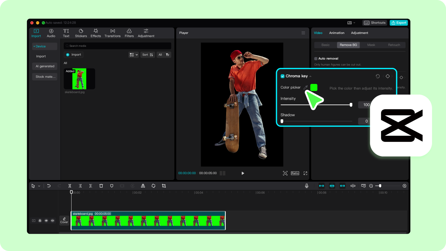 chroma key grön skärm