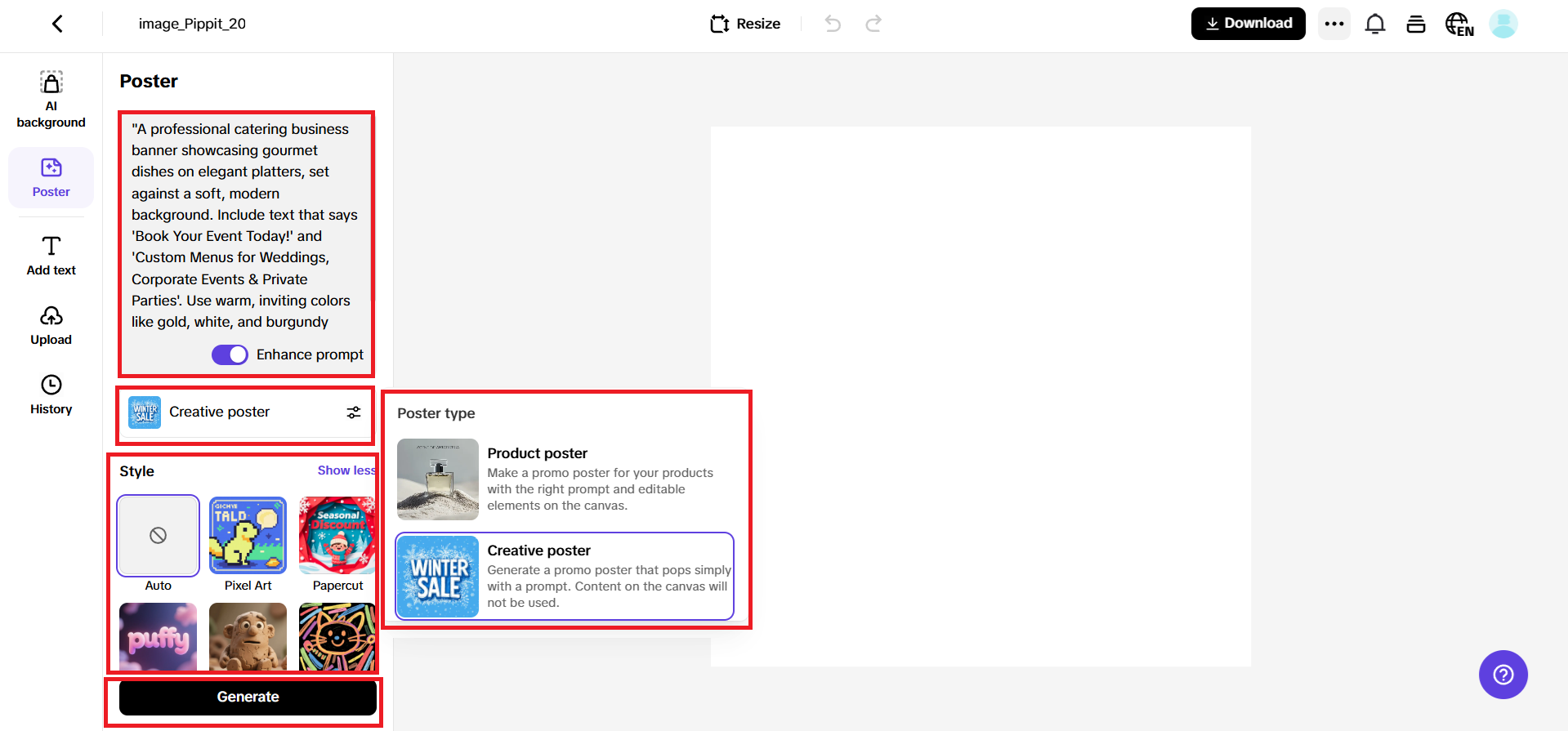 Enter your prompt and generate a design