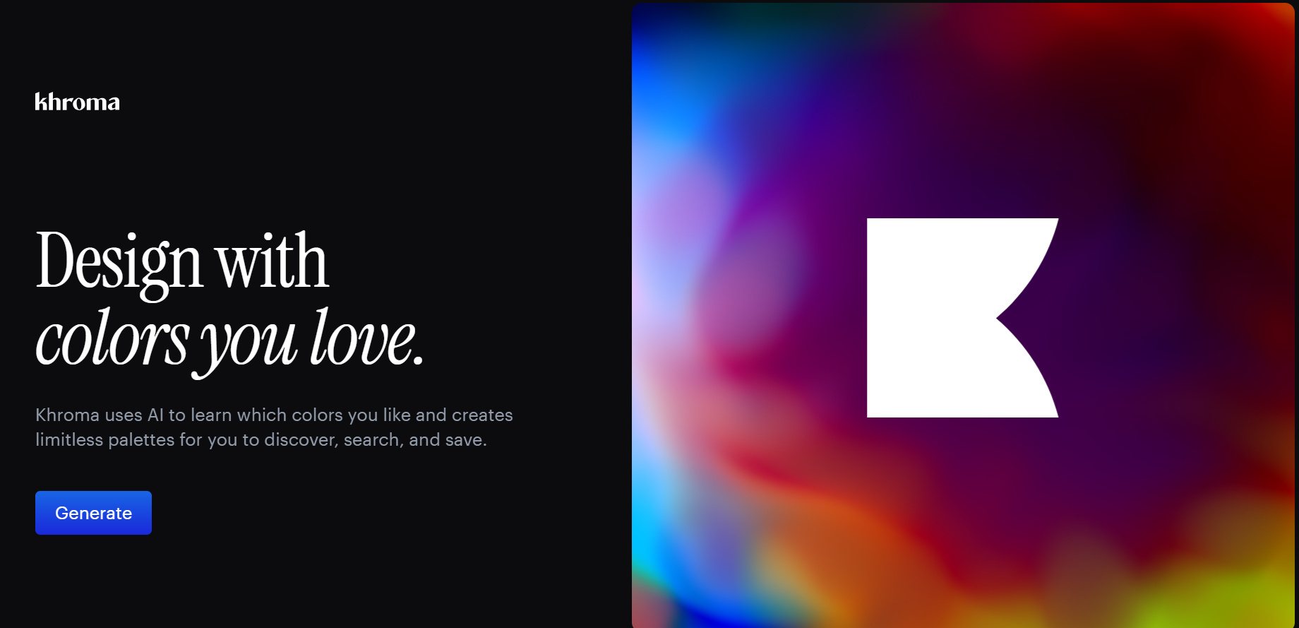 Khroma color palette generator