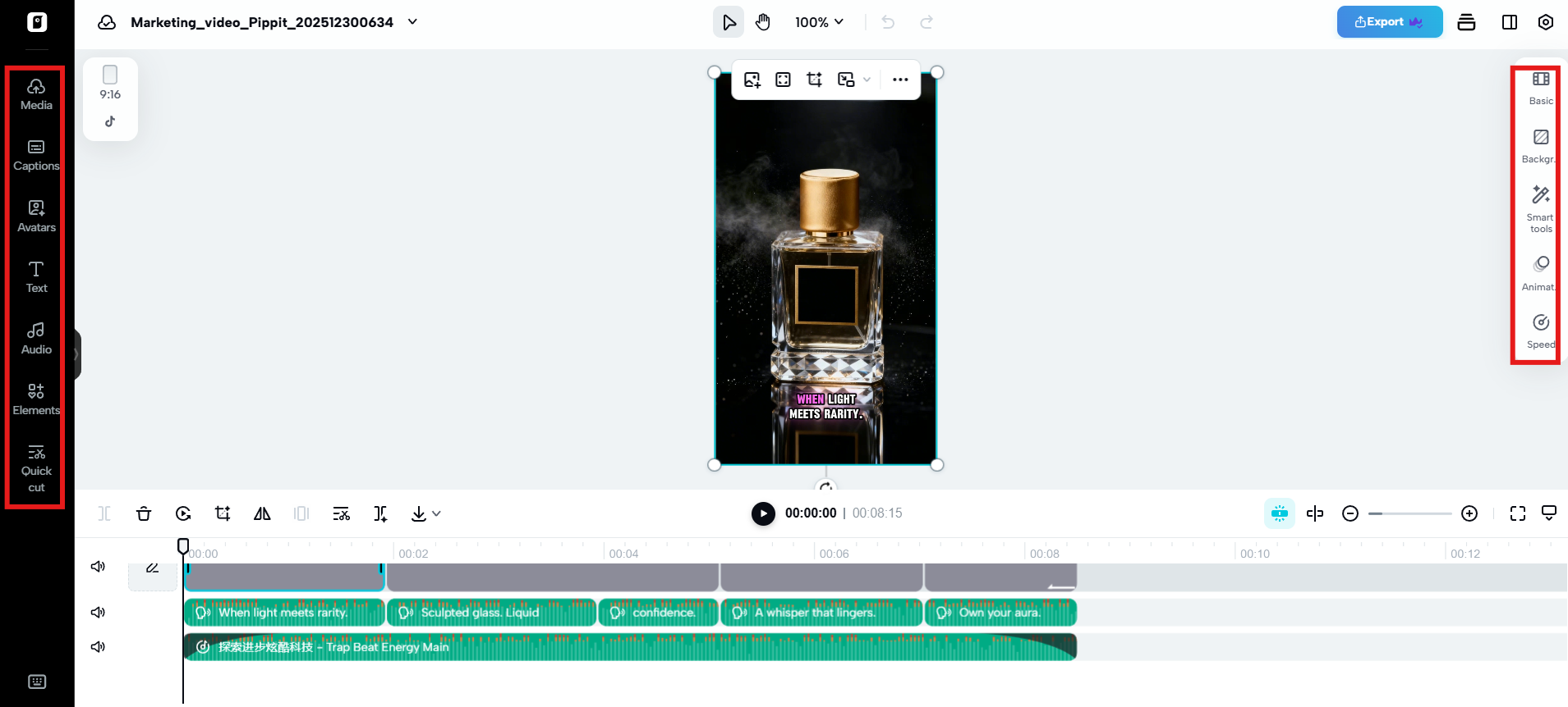 Mga matatalinong tool sa pag-edit
