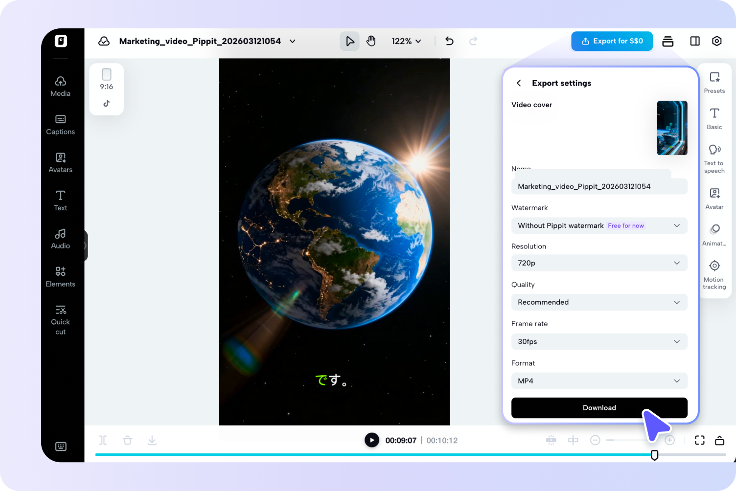 Export your video