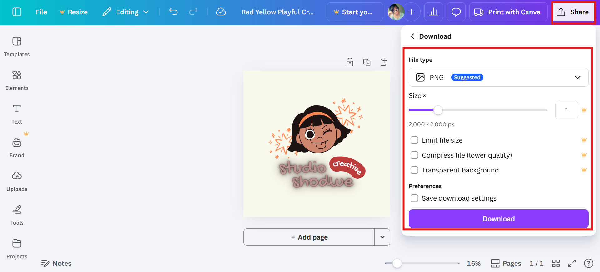 Download the final image