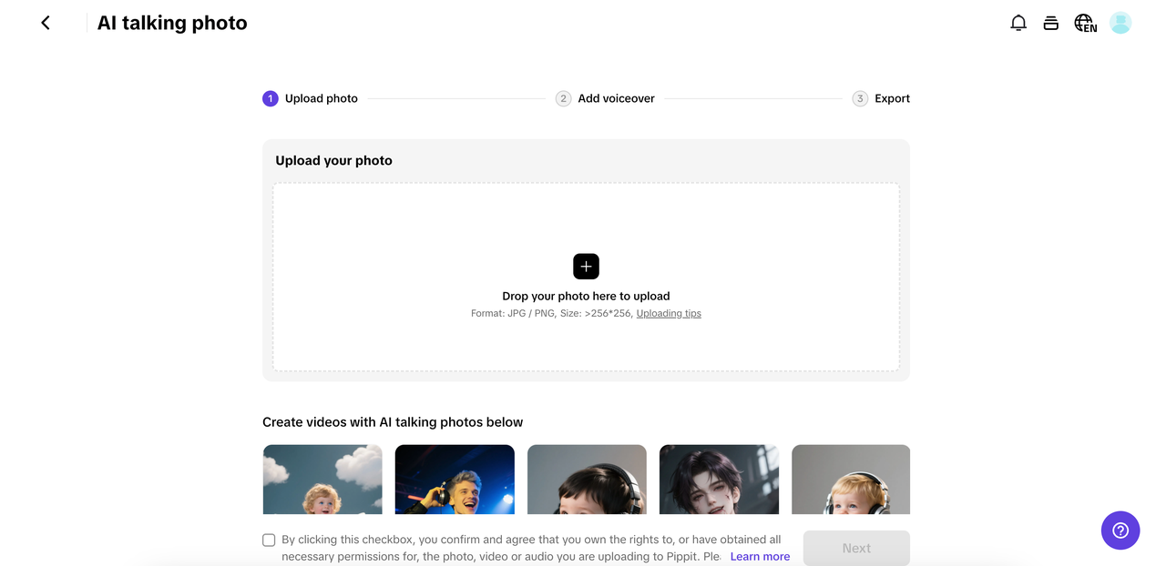 Fotos falantes com IA