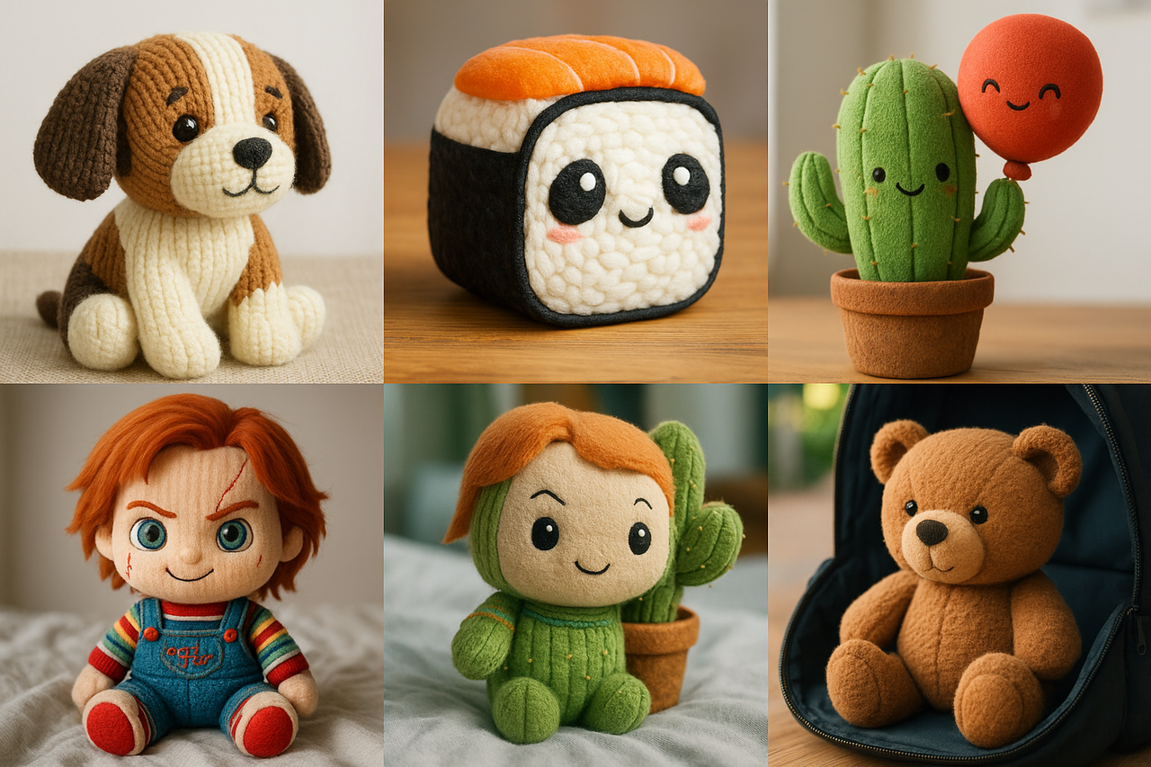 Creative concepts for AI plush designs
