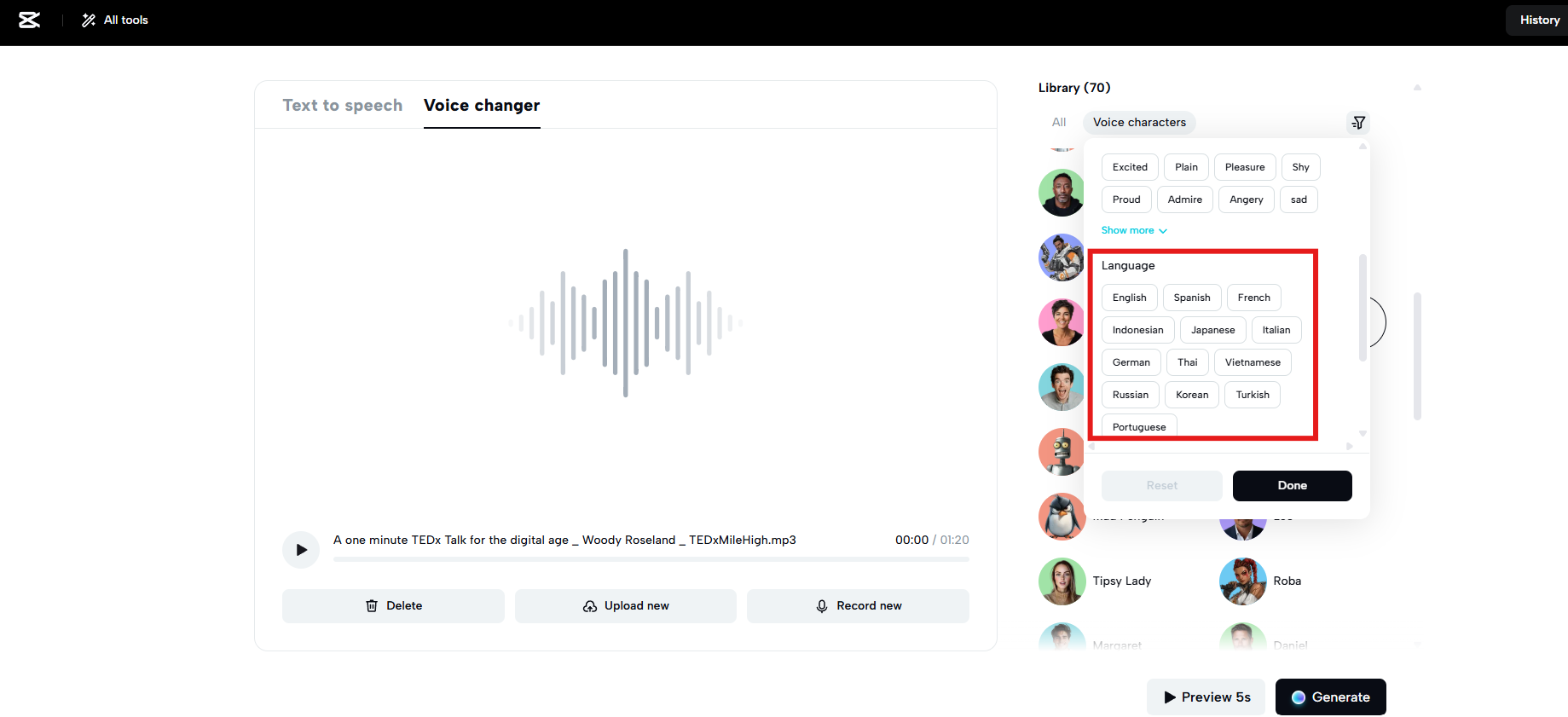 Multilingual support