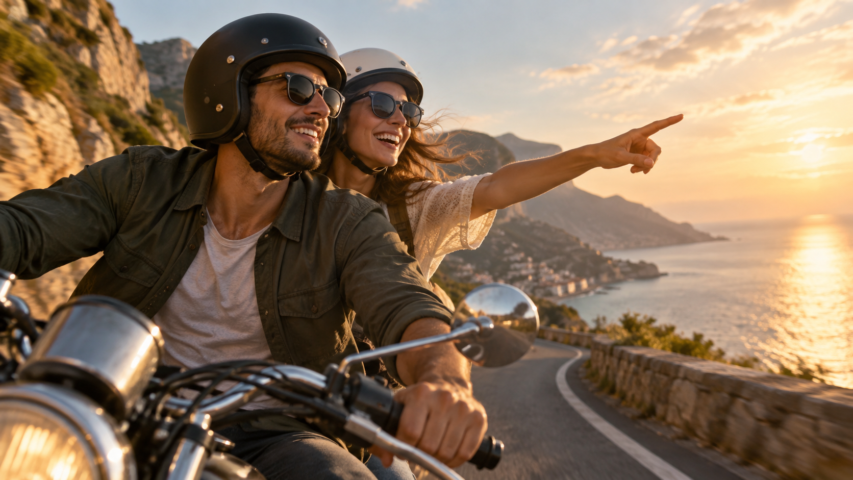 Romantic ride prompt image — Passenger reaction close-up