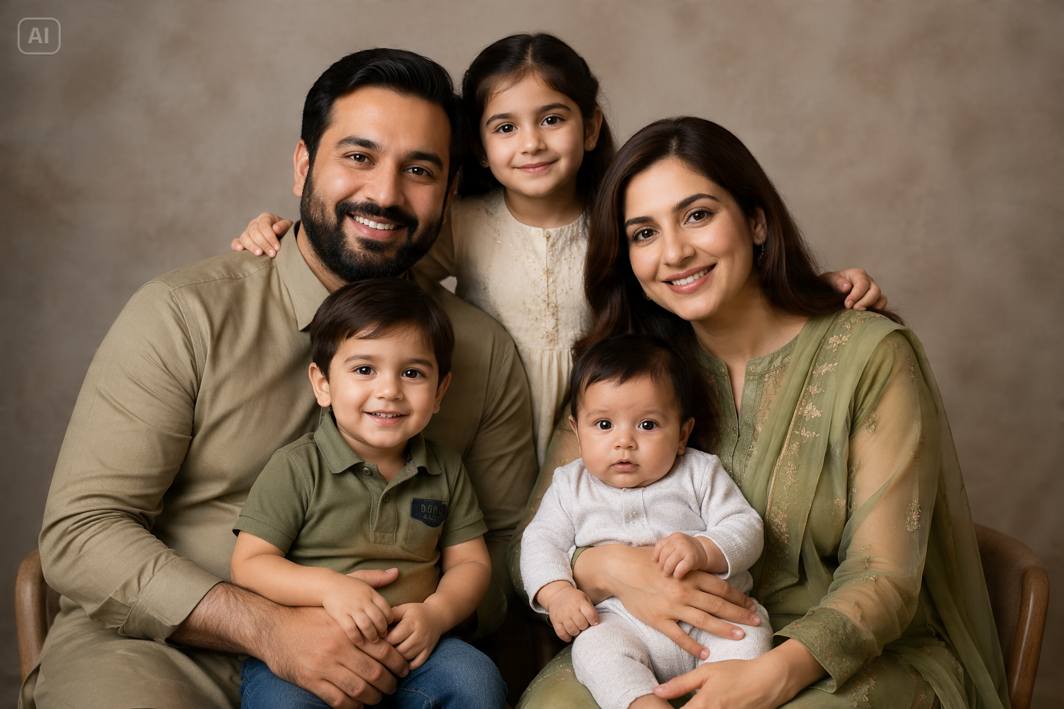 Prompt Seen family AI photos
