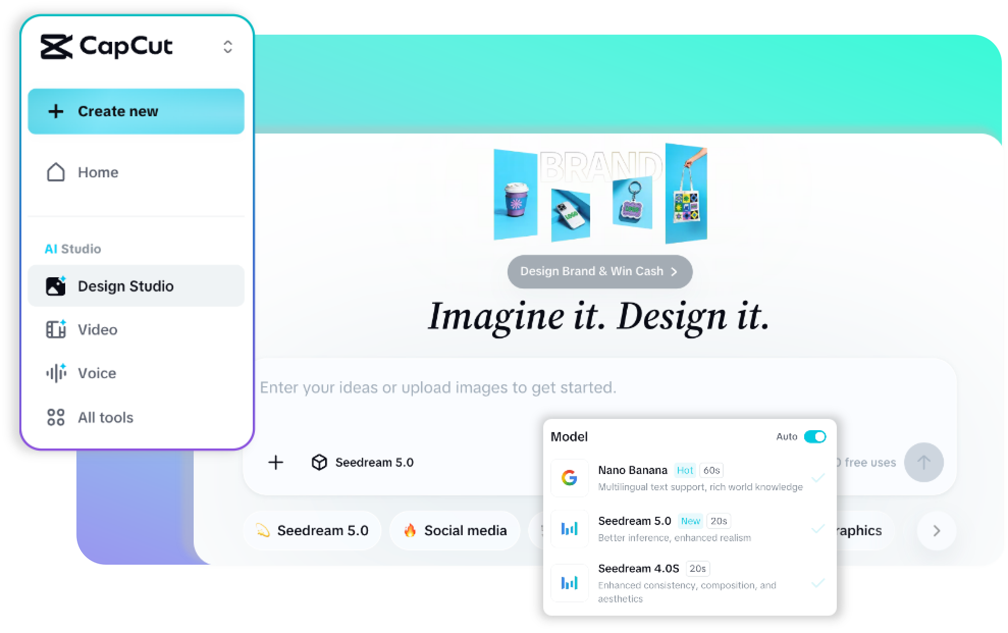 Step 1: Open CapCut AI Character Generator