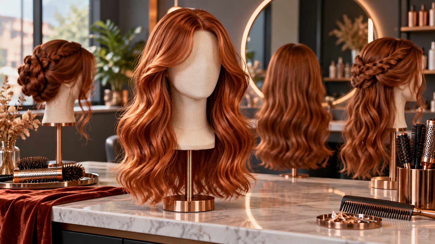 AI redhead girl generator prompt example 3