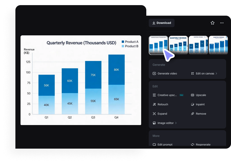 Rafinează și descarcă graficul tău