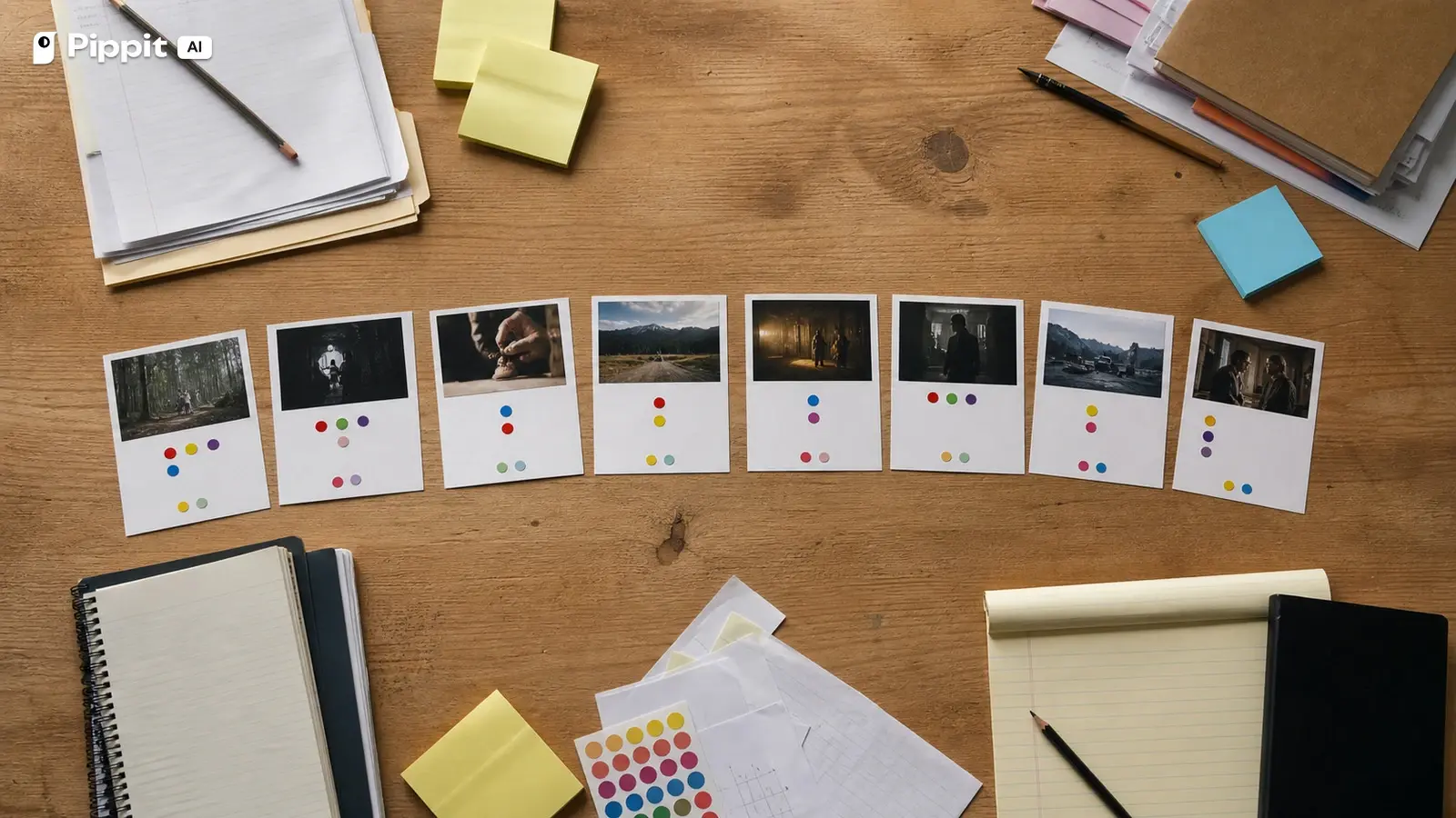 Eight episode cards use distinct photographs and colored markers to test changing sources of pressure.