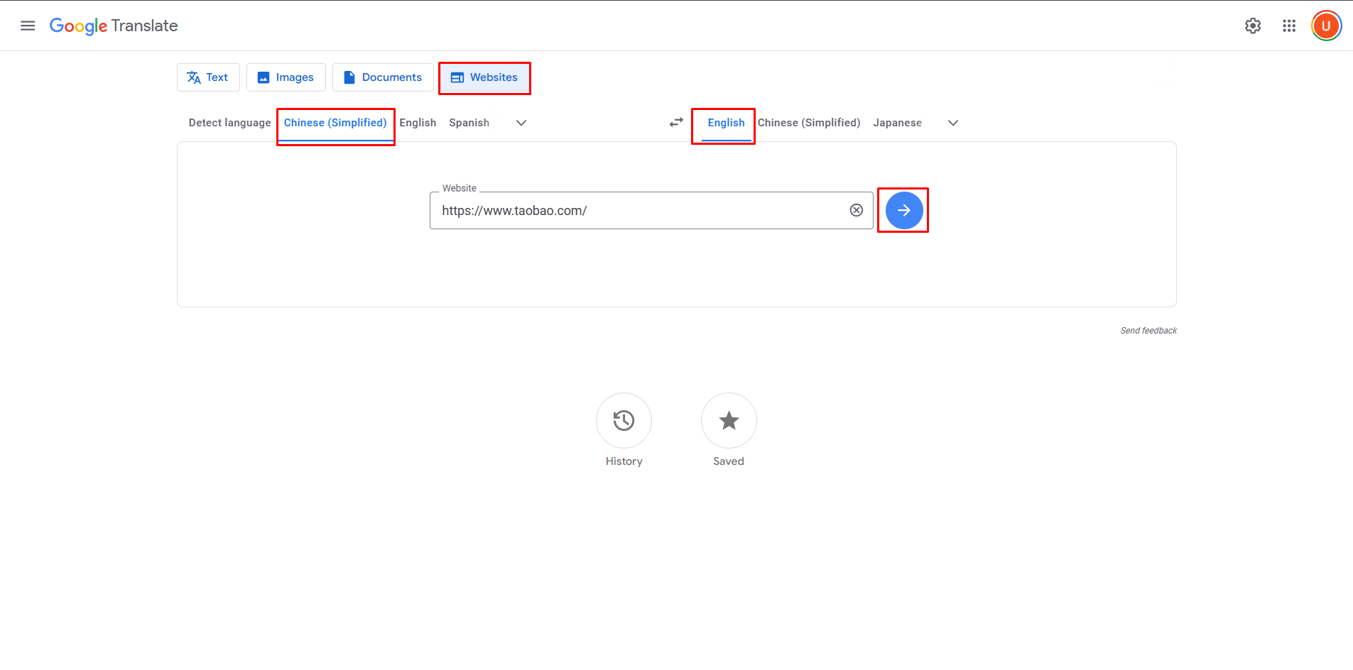 Turning a Chinese website to English with Google Translate
