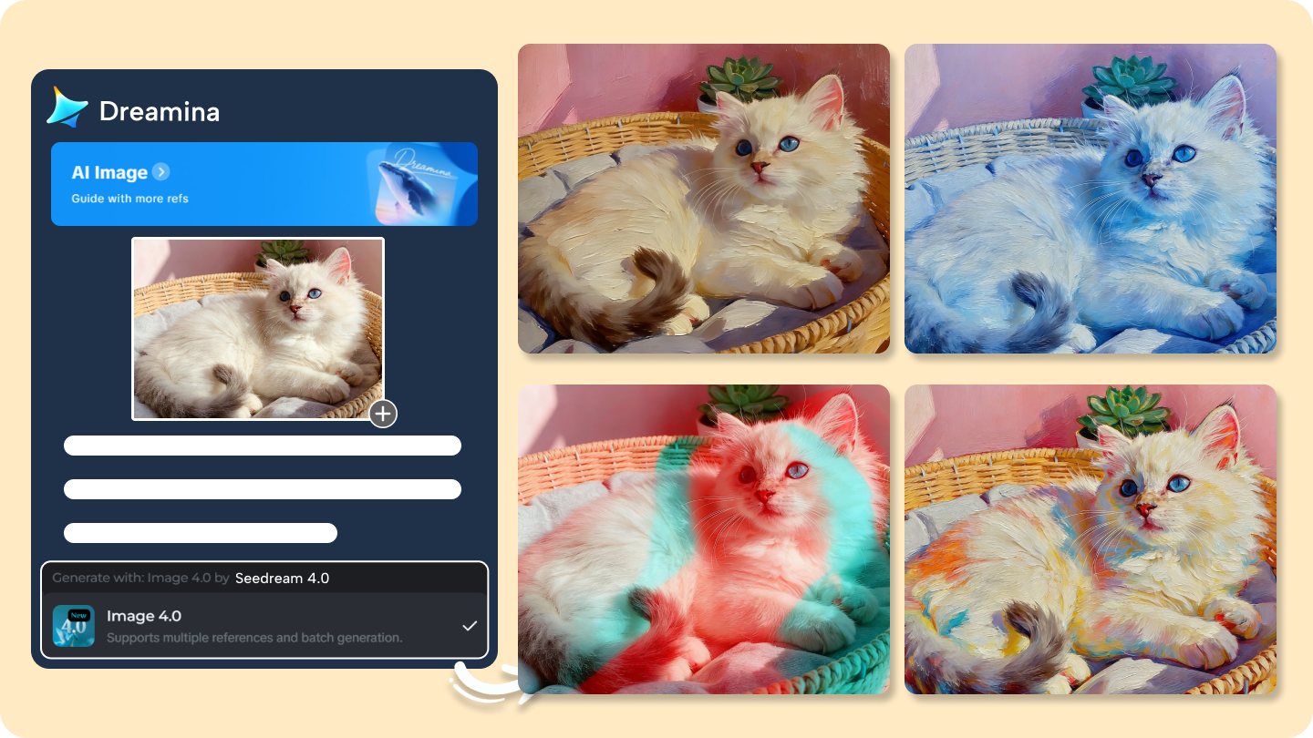 Photo Effects: Dreaminaを使ってCreative Magicで画像を変換