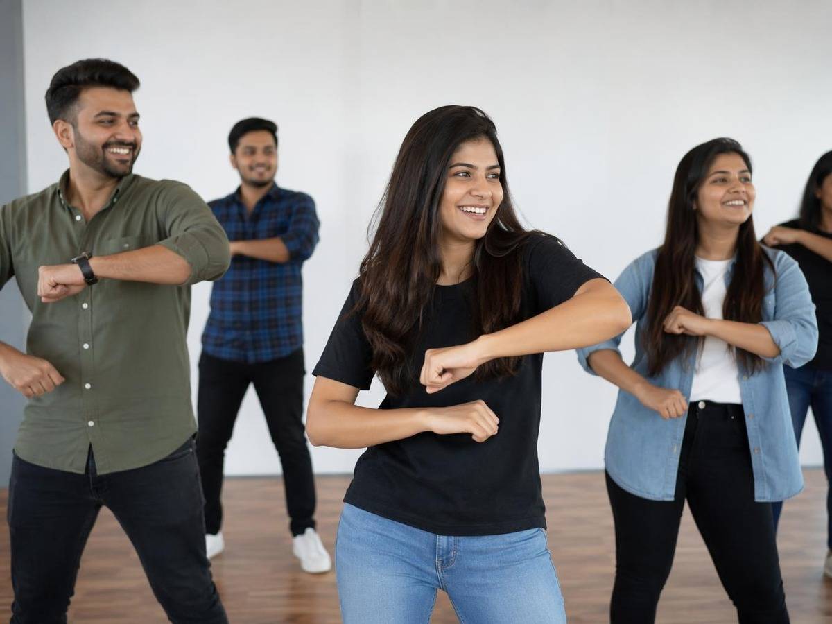 team dance video generator AI prompt cover 1 in 4:3